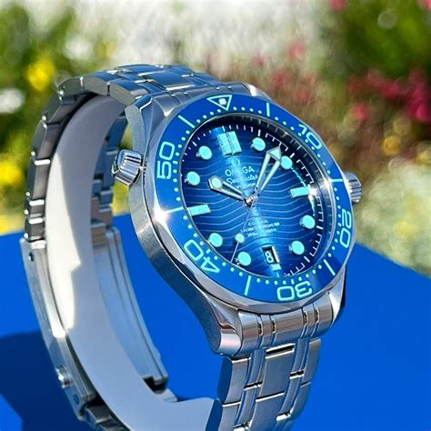 75th omega seamaster|omega seamaster blue.